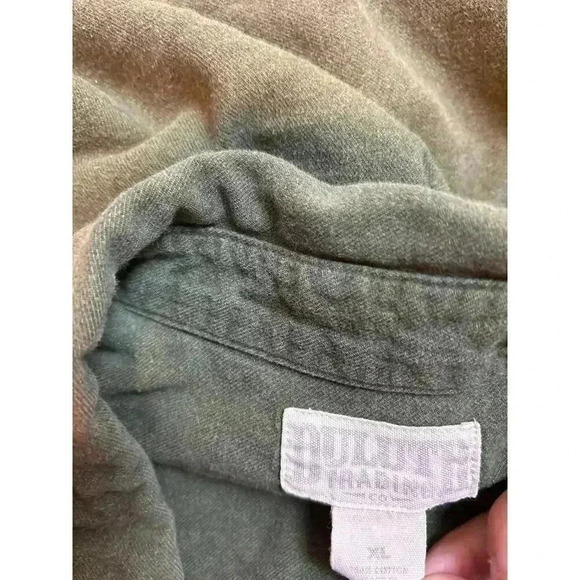 Duluth Trading Co Army Green Flannel Button-Down Shirt Men's Size XL - Picture 4 of 6
